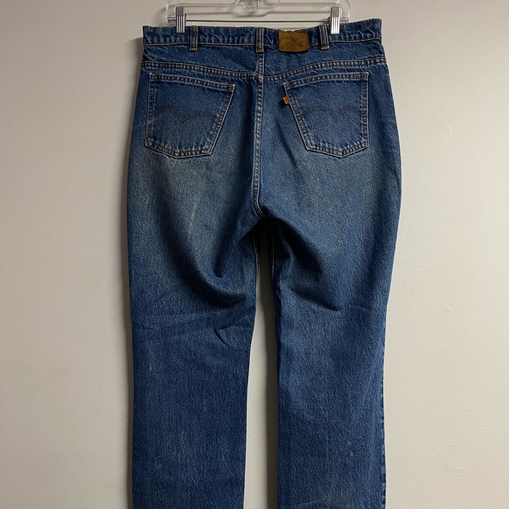 Vintage 80s Levi's Orange Tab 619 Faded & Distressed 36x32 - Picture 2 of 10